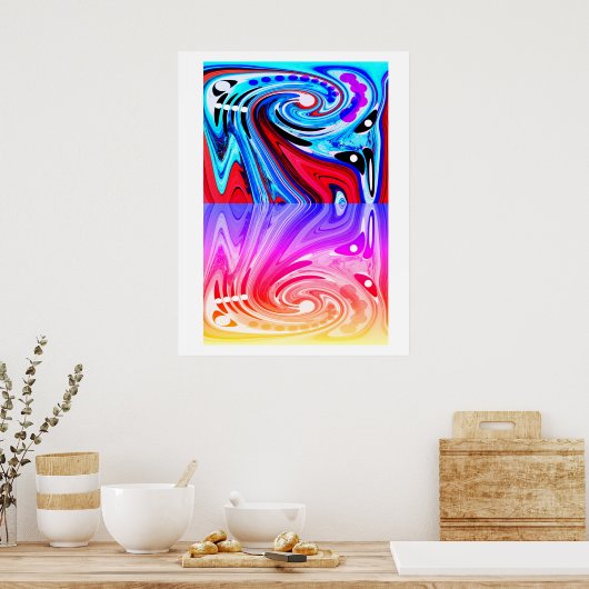 Parallelle universum kunst poster (Keuken)