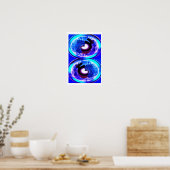 Parallelle universums in maanlicht kunst poster (Keuken)