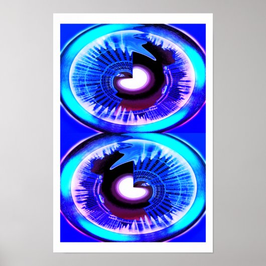 Parallelle universums in maanlicht kunst poster (Voorkant)