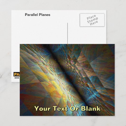 Parallelle vlakken briefkaart (Voorkant / Achterkant)
