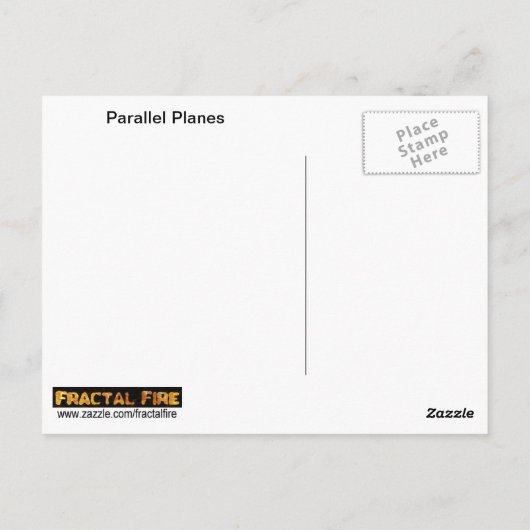 Parallelle vlakken briefkaart (Achterkant)