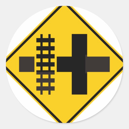 Parallellen spoorweg Hoofdweg bij kruispunt Ronde Sticker (Voorkant)