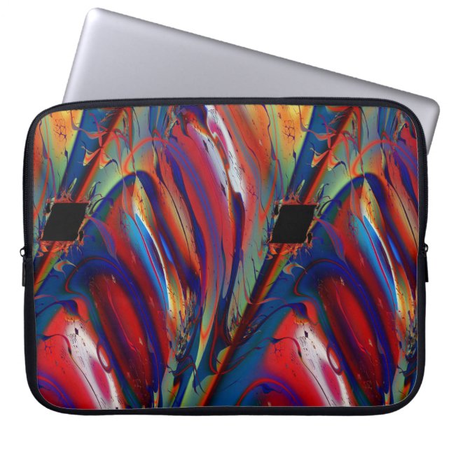 Parallelogram Abstract fijn kunstfractal Laptop Sleeve (Voorkant)
