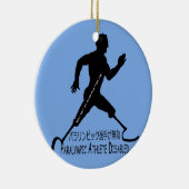 Paralympische atleet Gehandicapte T-shirt Keramisch Ornament (Rechts)