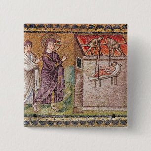 Paralytic of Capharnaum Vierkante Button 5,1 Cm