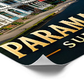 Paramaribo Koloniale Waterfront en Tropisch Erfgoe Poster (Hoek)