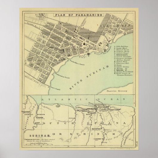 Paramaribo Surinam Poster (Voorkant)