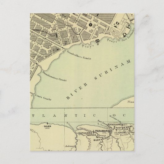 Paramaribo Suriname Briefkaart (Voorkant)