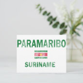 Paramaribo Suriname Design Briefkaart (Staand voorkant)