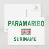 Paramaribo Suriname Design Briefkaart (Voorkant / Achterkant)
