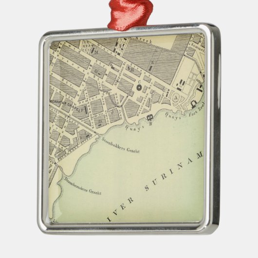 Paramaribo Suriname Metalen Ornament (Links)