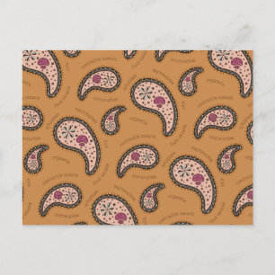 Paramecia Paisley Aanpasbare Biologie Bruin Briefkaart