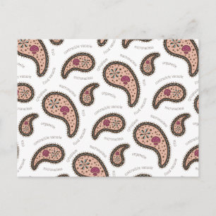 Paramecia Paisley Aanpasbare Biologie Wit Briefkaart