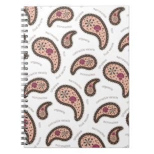 Paramecia Paisley Aanpasbare Biologie Wit Notitieboek