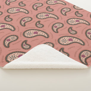 Paramecia Paisley Biologie Wetenschap Mauve Sherpa Deken