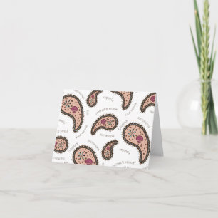 Paramecia Paisley  Biologie Wit Bedankkaart