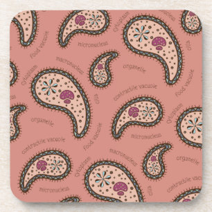 Paramecia Paisley  Biology Mauve Bier Onderzetter
