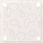 Paramecia Paisley  Biology Mauve Glazen Onderzetter (Achterkant)