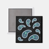 Paramecia Paisley Biology Science Microbe Dark Magneet (Voorkant / Achterkant)