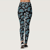 Paramecia Paisley Biology Science Protozoa Black Leggings (Achterkant)