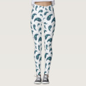 Paramecia Paisley Biology Science Protozoa Leggings (Voorkant)