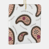 Paramecia Paisley Biology Science White Keramisch Ornament (Rechts)