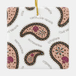 Paramecia Paisley Biology Science White Keramisch Ornament<br><div class="desc">Dit paisleyontwerp is gemaakt van tekeningen van paramecia complete cilia,  anticonceptiele vacuoles in de vorm van bloemen,  en organelles en namen voor delen van dit organisme. Ideaal voor zenuwen en wetenschappers,  dit schattige ontwerp is een fantastische manier om biologie in het dagelijks leven te introduceren.</div>