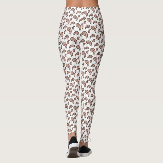 Paramecia Paisley Biology Science White Leggings (Achterkant)