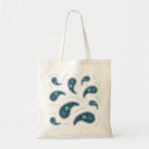 Paramecia Paisley Protozoaire Biologie Wetenschap Tote Bag