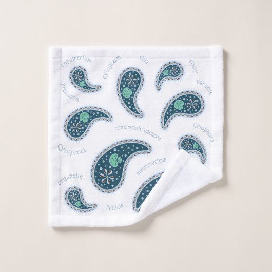 Paramecia Paisley Protozoan Biology Cute Science Washandje (Wasdoekje)