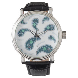 Paramecia Paisley Protozoan Biology Science Horloge