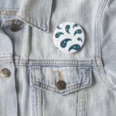 Paramecia Paisley Protozoan Biology Science Ronde Button 5,7 Cm (In situ)