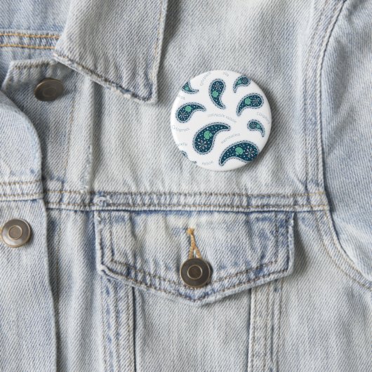 Paramecia Paisley Protozoan Biology Science Ronde Button 5,7 Cm (In situ)