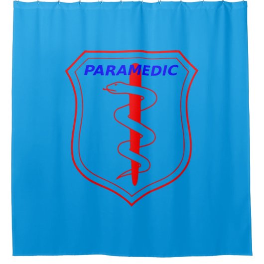 Paramedic Badge Douchegordijn (Voorkant)