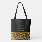 Paramedic - Canvas tas voor zwart en goud (Achterkant)
