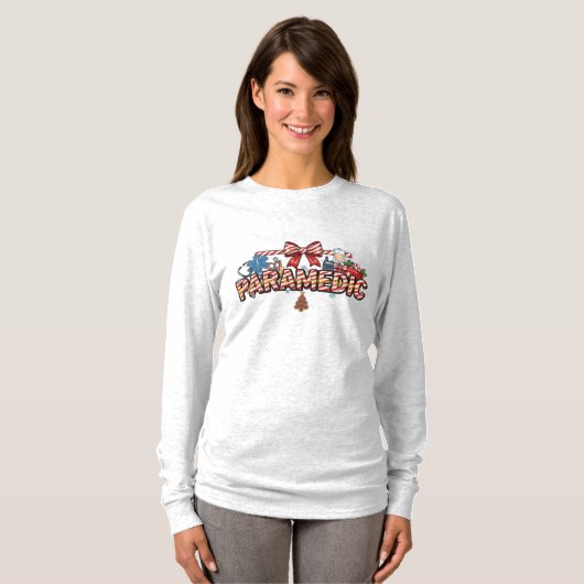 Paramedic Christmas Long Sleeve T-shirt (Voorkant volledig)