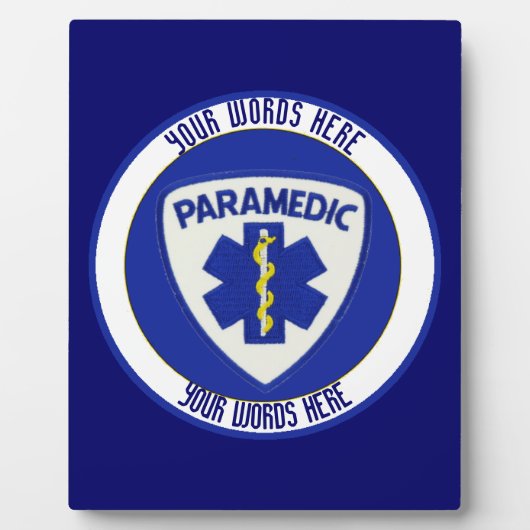 Paramedic Custom Plaque Fotoplaat (Voorkant)