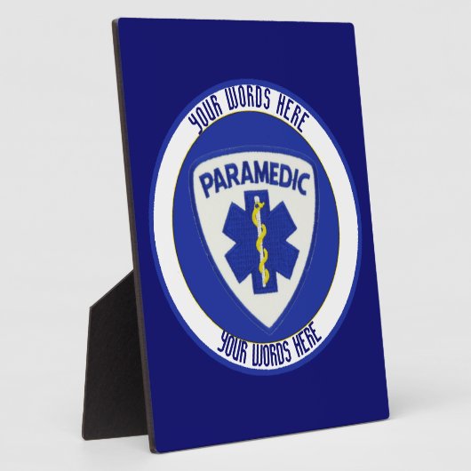 Paramedic Custom Plaque Fotoplaat (Zijkant)