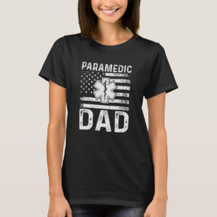 Paramedic Dad USA Vlag EMS Nurse Ambulance Driver T-shirt