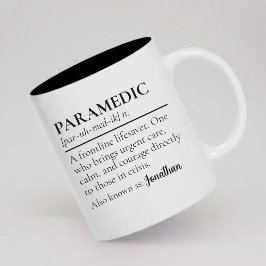 Paramedic Definition Mug Personalized Medical Gift Tweekleurige Koffiemok