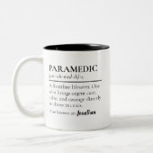 Paramedic Definition Mug Personalized Medical Gift Tweekleurige Koffiemok (Links)