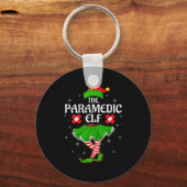 Paramedic Elf Christmas Family Girls Women Elf Squ Sleutelhanger (Voorkant)