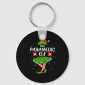 Paramedic Elf Christmas Family Girls Women Elf Squ Sleutelhanger (Voorkant)