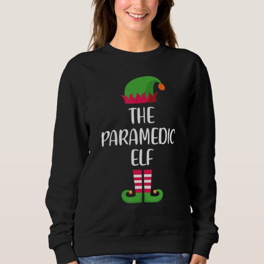 Paramedic Elf Family Matching Group Christmas Paja Trui (Voorkant)