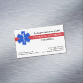 Paramedic Emergency Medical EMS EMT levensster Magnetisch Visitekaartje (Voorbeeld)