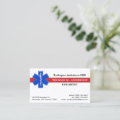 Paramedic Emergency Medical EMS EMT levensster Visitekaartje (Staand voorkant)