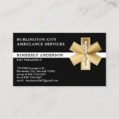 Paramedic EMS EMT Ambulance Emergency QR Code Logo Visitekaartje (Voorkant)