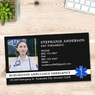 Paramedic EMS EMT Noodambulance Foto Logo Visitekaartje