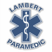 Paramedic EMT Aangepast Sticker (Voorkant)