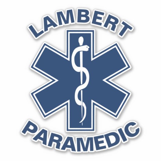 Paramedic EMT Aangepast Sticker (Voorkant)